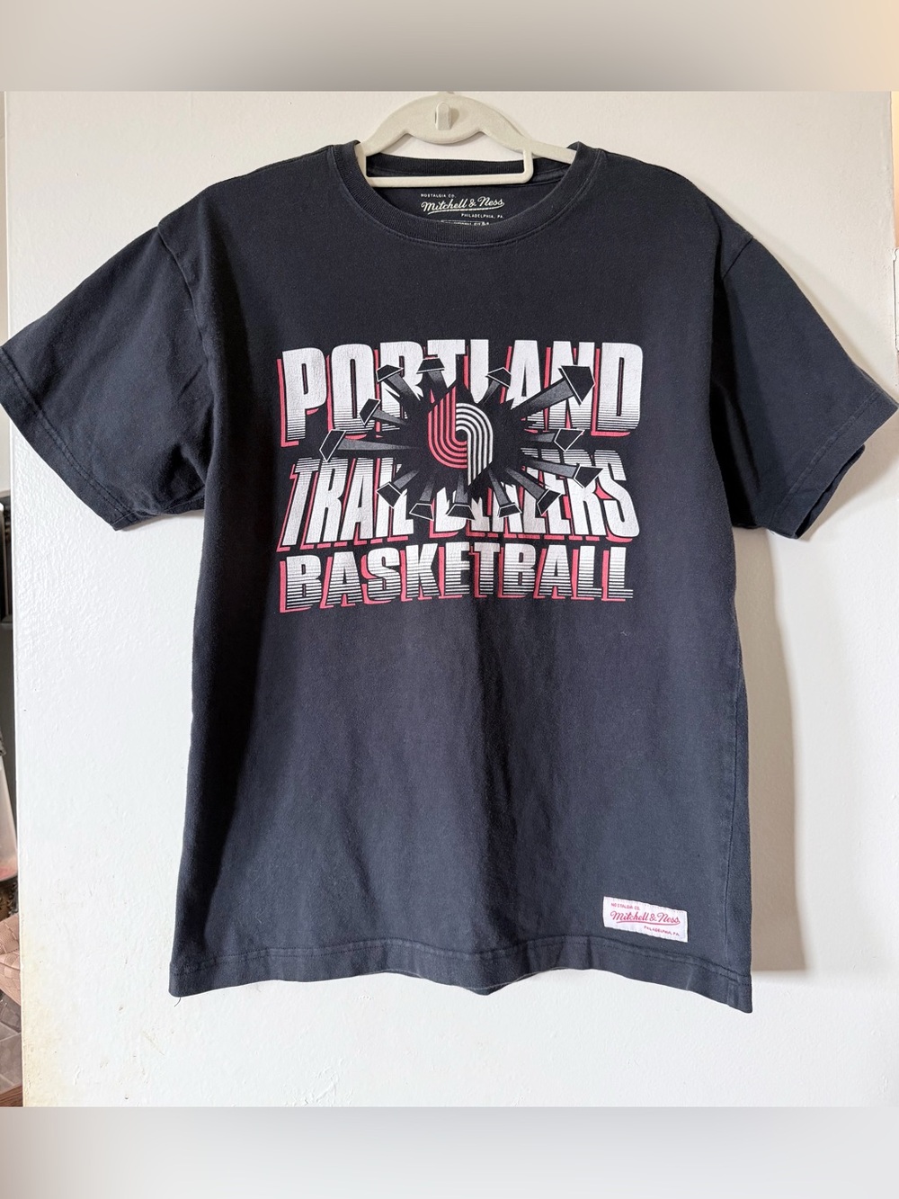 Mitchell & Ness Portland Trail Blazers Black Graphic Basketball Tee